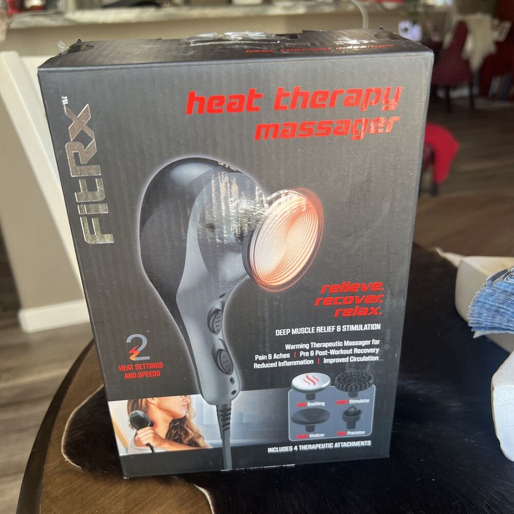 NEW Fitrx Heat Therapy Massager Handheld, Heat Therapy Body Massager 2 Speeds